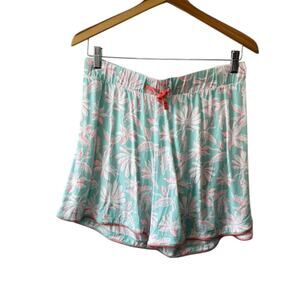 Vineyard Vines Cay Floral Island Paradise Blue & Pink Lounge Pajama Shorts Sz XL